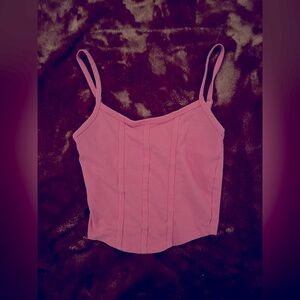 Pink corset shaped tank